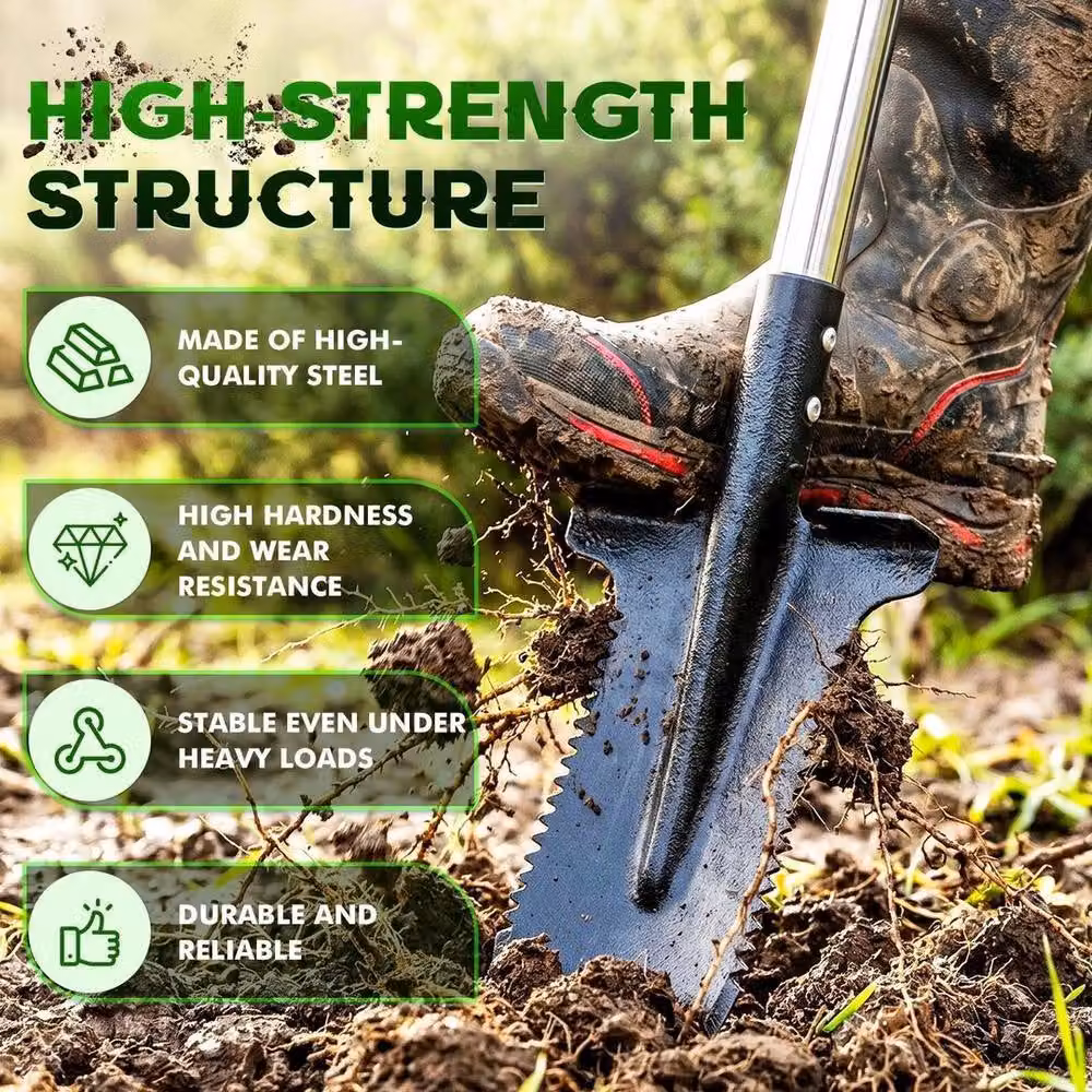 FLAVORA Garden Gear Root Razr Multipurpose Shovel and Root Cutter in Black – 3