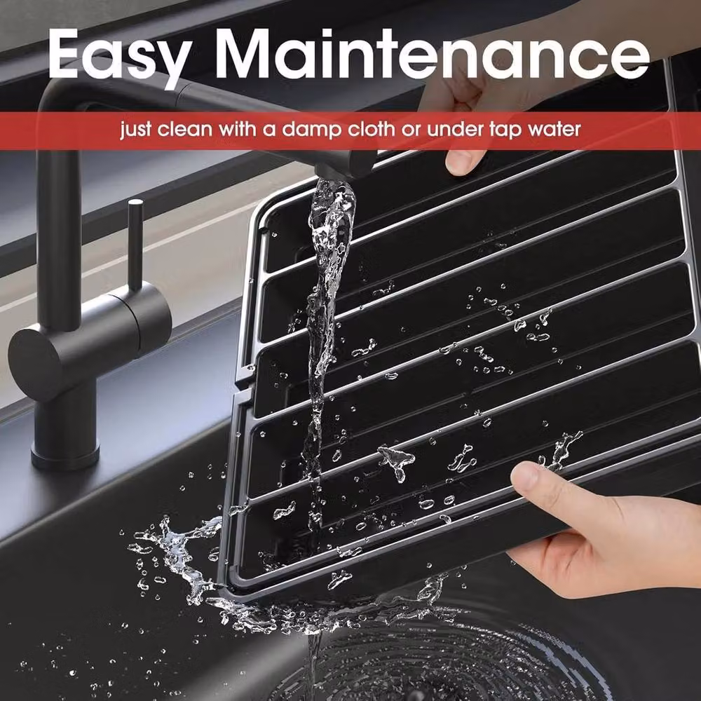 PAWNORA Extendable Black Plastic Cutlery Tray – 4