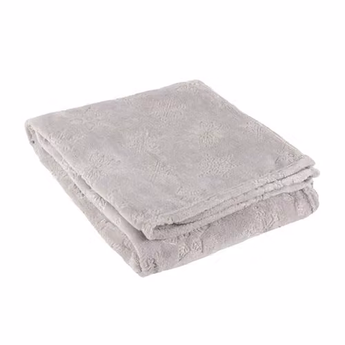 Riva Home Snowflakes Grey Flannel Fleece Throw, W: 140 cm, D: 180 cm – 1