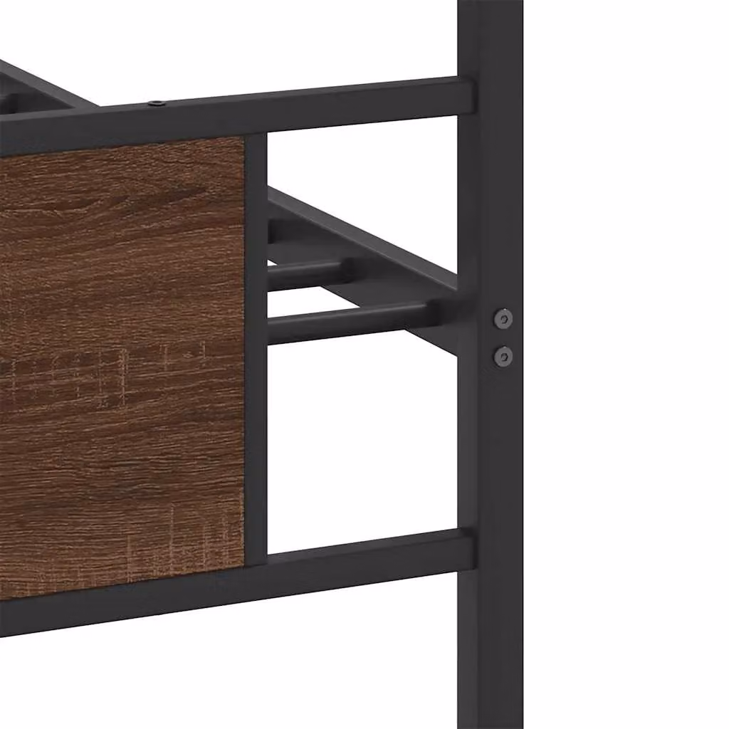 Berkfield Home Bed Frame in Brown Oak, W/D/H: 90 x 200 cm – 6
