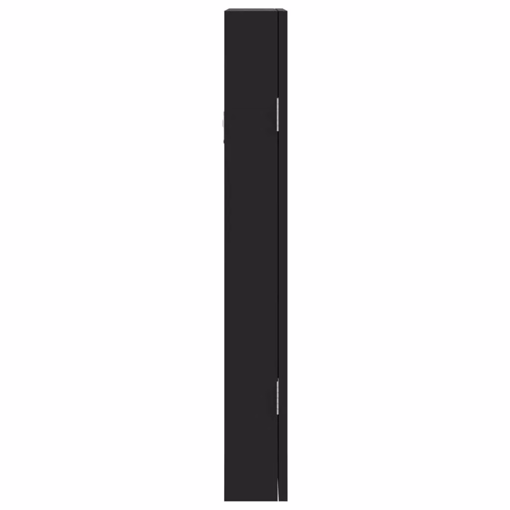 Berkfield Home Wall Mounted Mirror Jewellery Cabinet in Black, W: 30 cm, D: 8.5 cm, H: 67 cm – 5