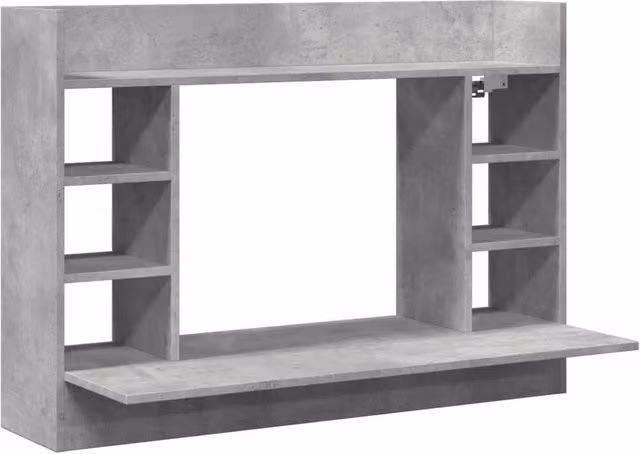 Berkfield Home Wall-Mounted Floating Writing Desk in Concrete Grey, W/D/H: 105 x 48 x 75 cm – 1