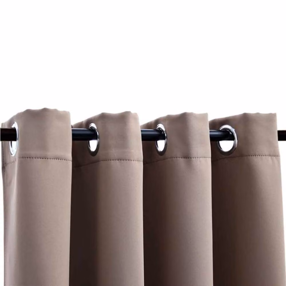 Berkfield Home Blackout Curtains with Eyelets, 2 Pack, Taupe, W: 140 cm, H: 225 cm – 3
