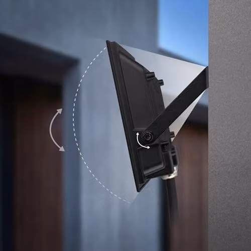 Briloner Black LED Outdoor Floodlight Wall Light, 20W, 1800lm, IP65, Adjustable, W/D/H: 11 x 14.5 x 3 cm – 5