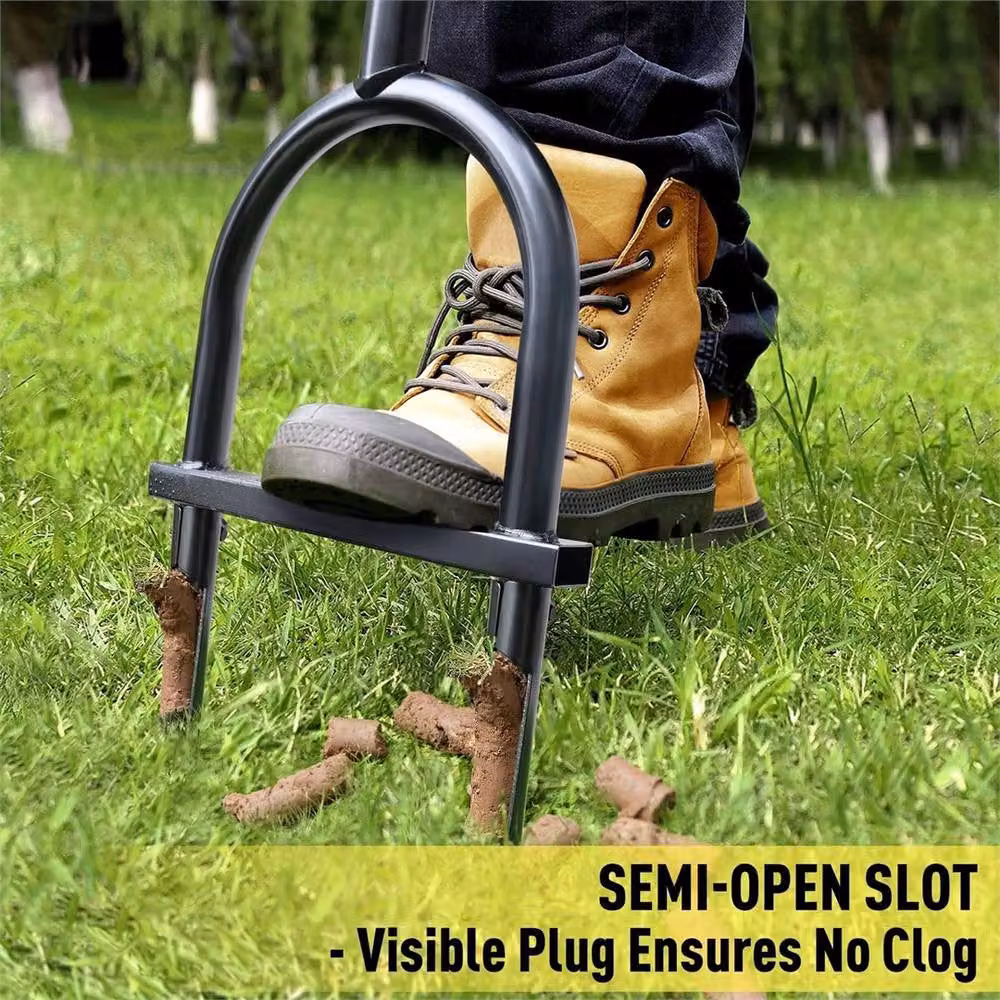 SPETLEK Manual Hollow Tine Lawn Aerator Tool in Black – 4