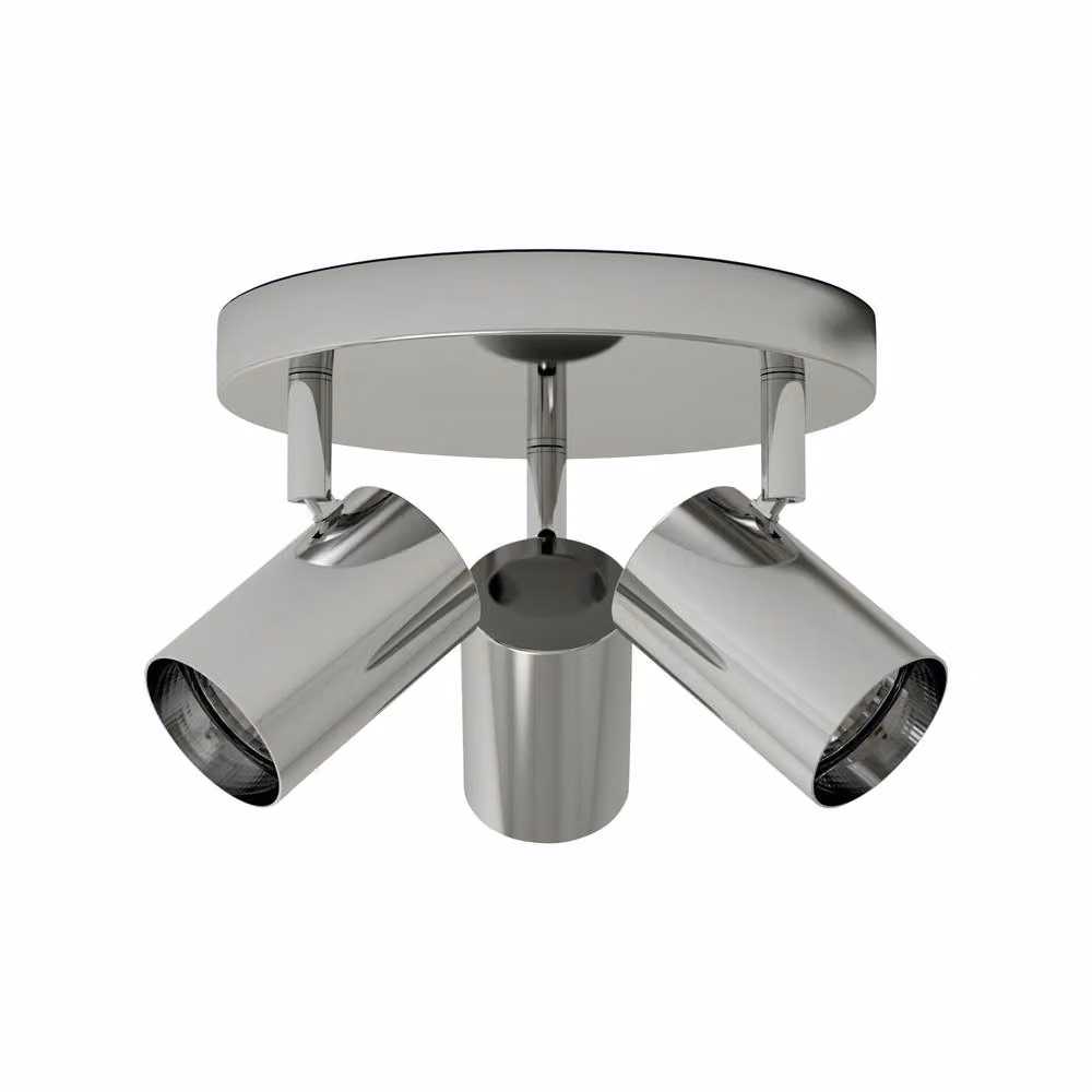 First Choice Lighting Eden Set of 2 Chrome Round Adjustable LED Bathroom Spotlights in Silver – 2