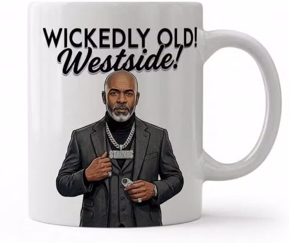 Dyzi Wickedly Old Westside Quote Ceramic Coffee Mug, White – 1