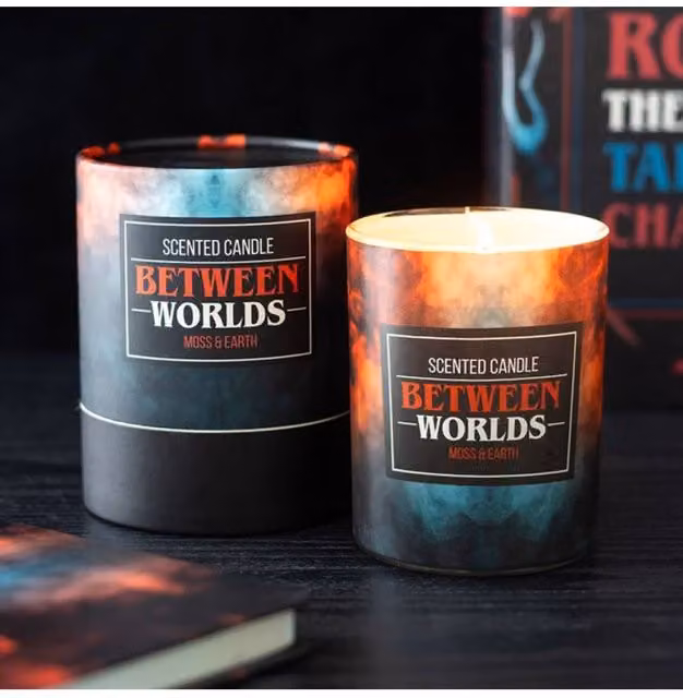 KDMD Between Worlds Moss & Earth Scented Paraffin Wax Candle in Orange, 40-Hour Burn Time – 1