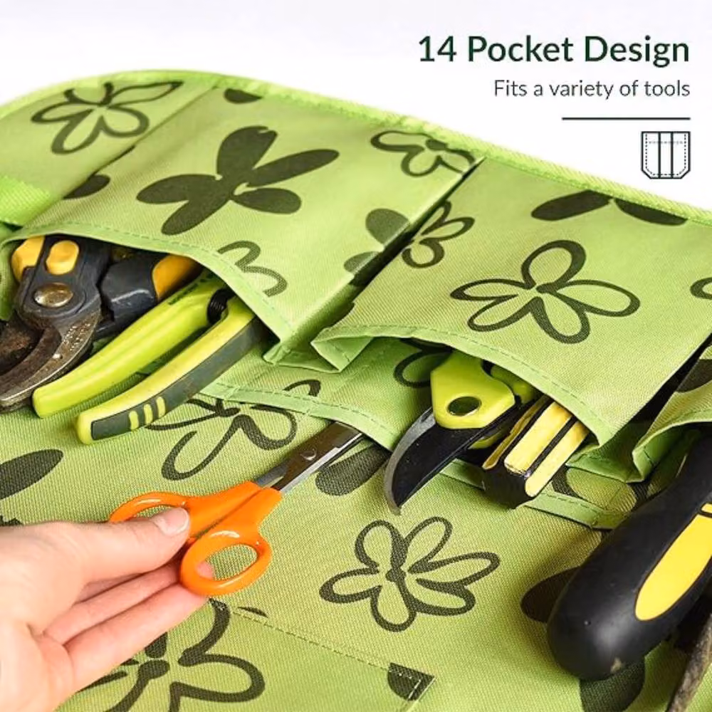 Green Thumbz Unisex Oxford Cloth Gardening Apron in Green – 2
