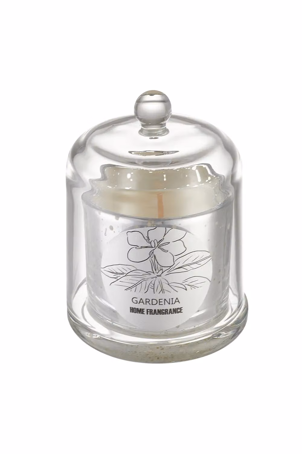 SHEONLY Gardenia Scented Smokeless Vegetable Wax Candle in a Silver Bell Shaped Glass Cup – 2