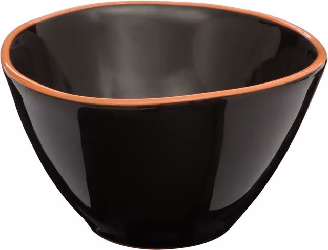 Orsina Glazed Terracotta Calisto Cereal Bowl, Black – 1
