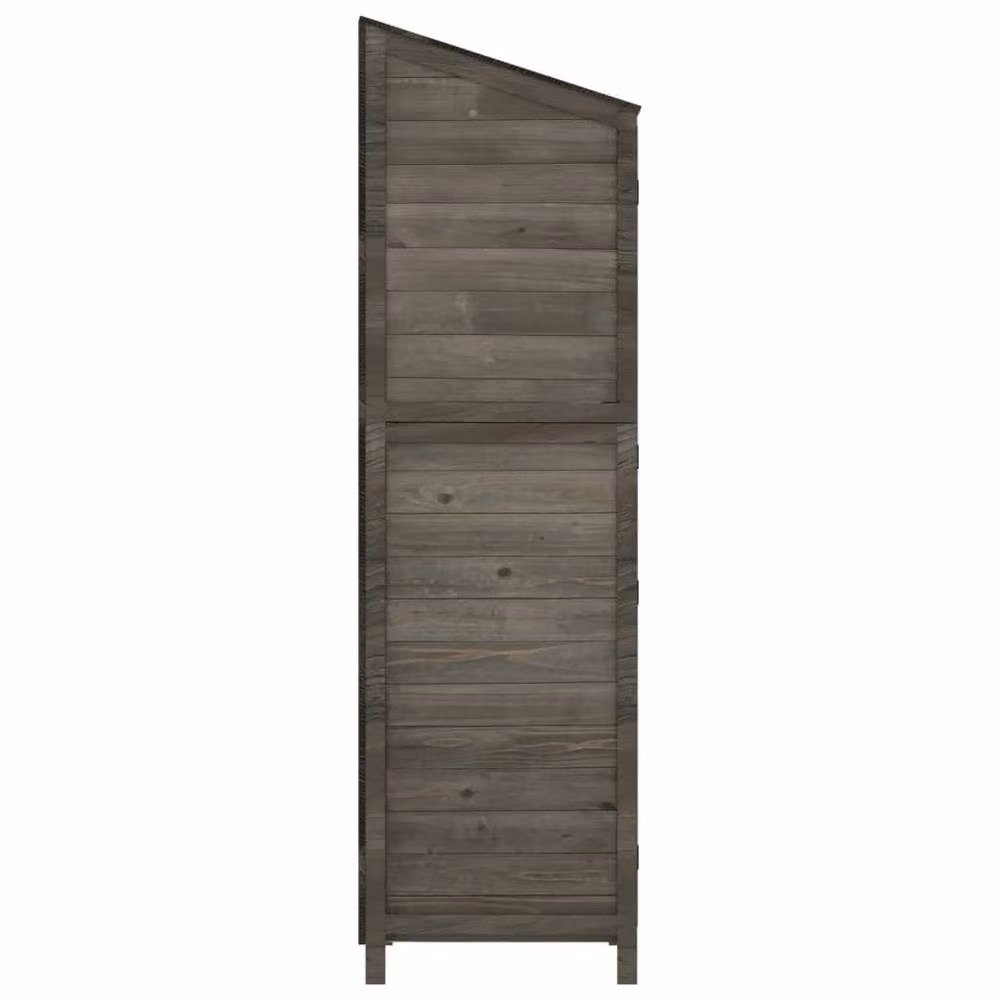 Berkfield Home Tall Garden Shed Cabinet in Anthracite, Solid Wood, W: 102 cm, D: 52 cm, H: 174.5 cm – 3