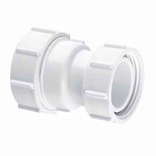 McAlpine T29-Ln Straight Multifit Coupling Nut 1.5 Inch White