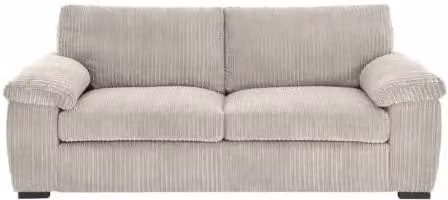 LUXURY LIFE Collingdale 3 Seater Sofa in Beige Jumbo Cord Fabric