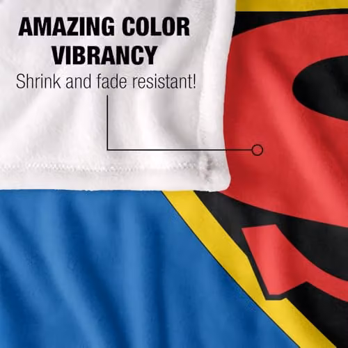 Warner Bros. Superman Shield 1941 Super Soft Fleece Throw Blanket, Multicolour, W: 91.44 cm x D: 147 cm – 3