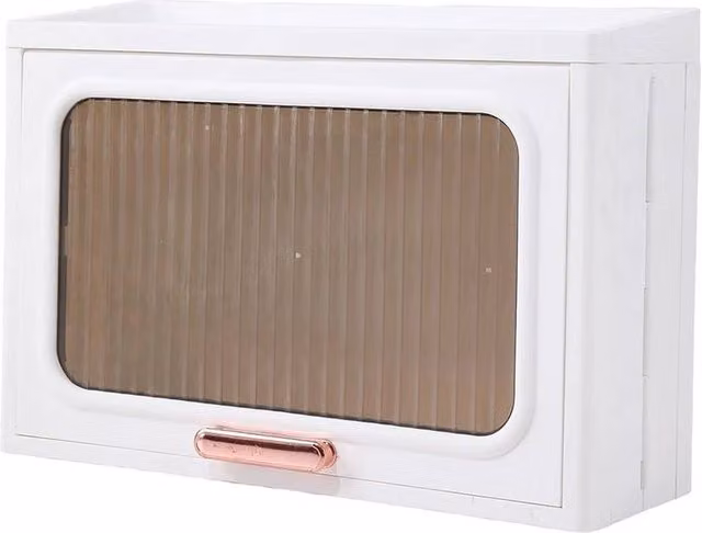 KORVIXA White Wall-mounted Bedroom Tool Storage Box with Lid