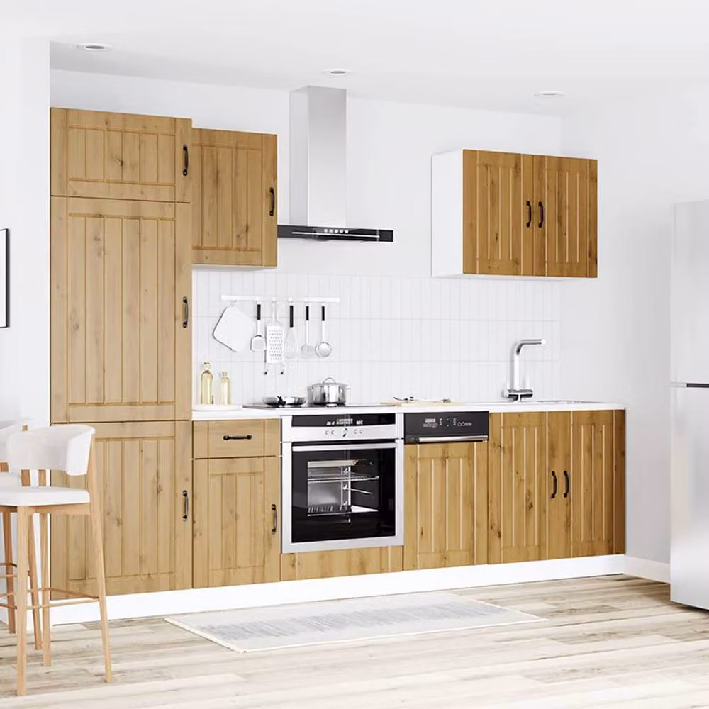 Berkfield Home Kalmar 7 Piece Kitchen Cabinet Set in Artisan Oak Brown Engineered Wood – 2
