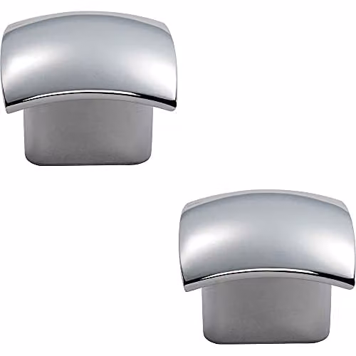 Loops 2 Pack Convex Face Cupboard Door Knobs in Polished Chrome