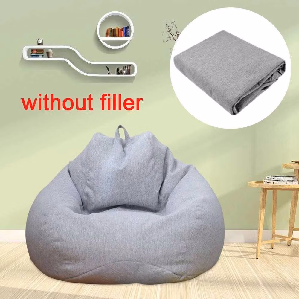 Kelvenix Extra Large Bean Bag Sofa Cover in Grey, W: 190 cm x D: 100 cm – 3