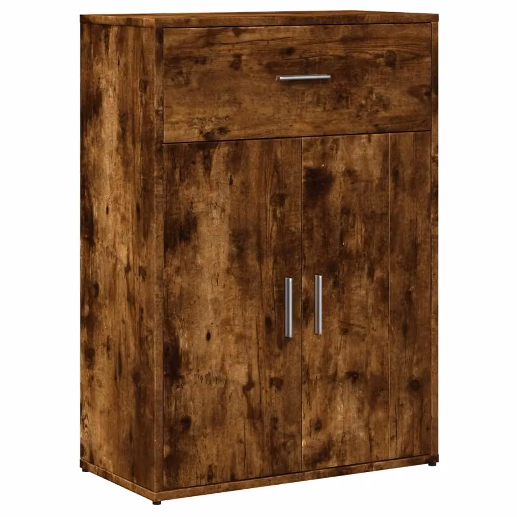 Berkfield Home Set of 2 Modern Smoked Oak Sideboards in Brown, W/D/H: 60 x 30 x 84 cm – 3