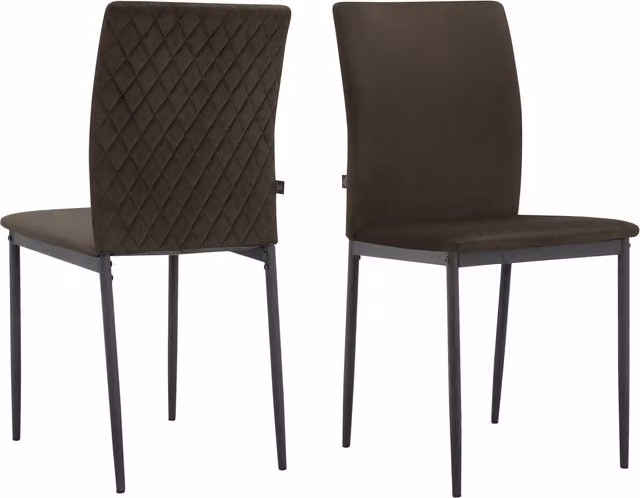 Pavia Velvet Dining Chairs, 2 Pack, Mink Brown