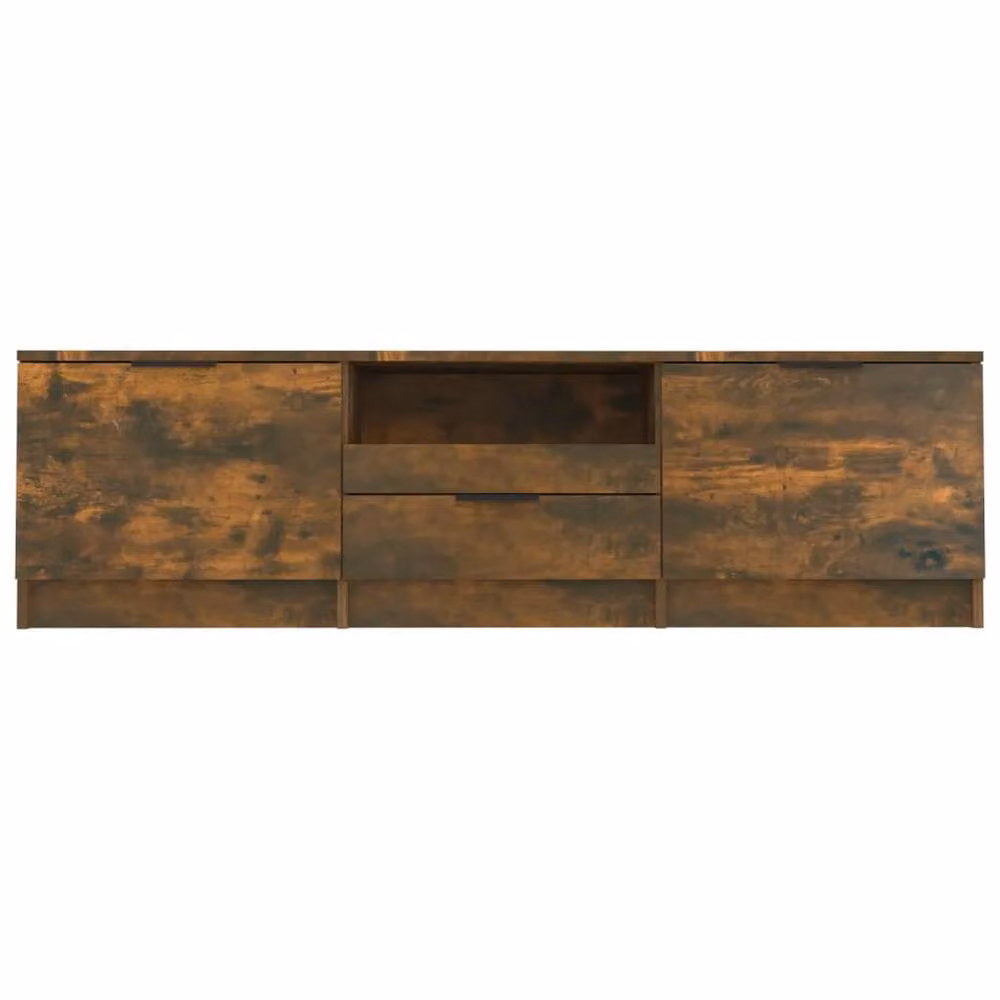 Berkfield Home Modern Smoked Oak TV Cabinet in Brown, W/D/H: 140 x 35 x 40 cm – 3