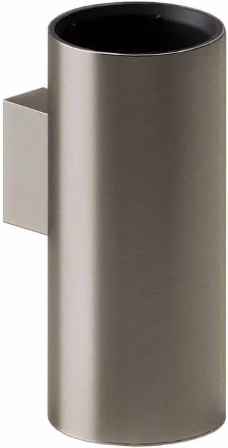 Cosmic Wall-mounted Toilet Brush and Holder in Silver and Grey, Architect S+ Collection