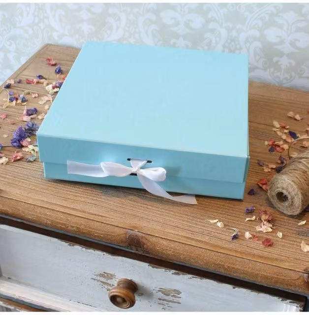 KDMD Medium Baby Blue Cardboard Keepsake Box – 1