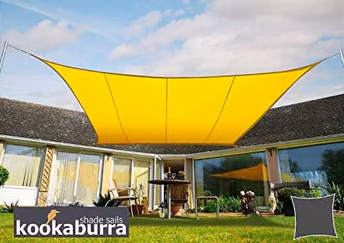 Primrose Square Water Resistant Sun Shade Canopy in Yellow – 2