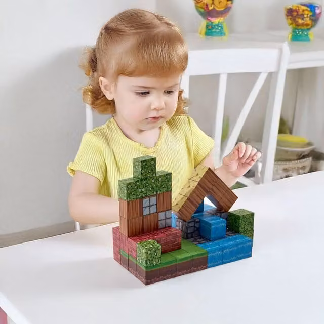 Kidkid Kids Magnetic Building Blocks Toy Set, Multicolour