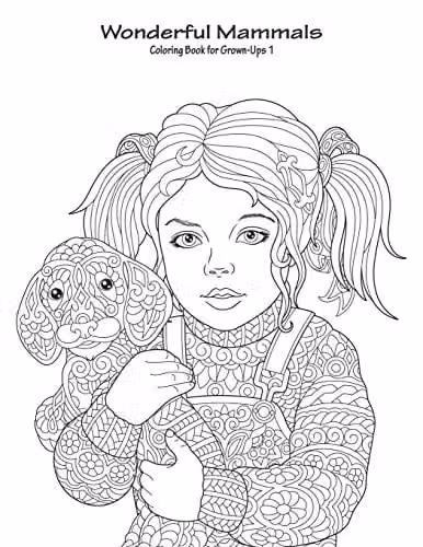 Wonderful Mammals Coloring Book for Grown-Ups 1 by Independently Published