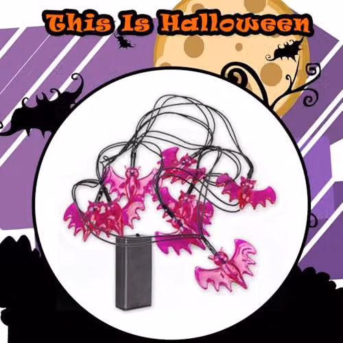 VFM e-Store Halloween LED Bat Lights, Set of 8, Purple – 7