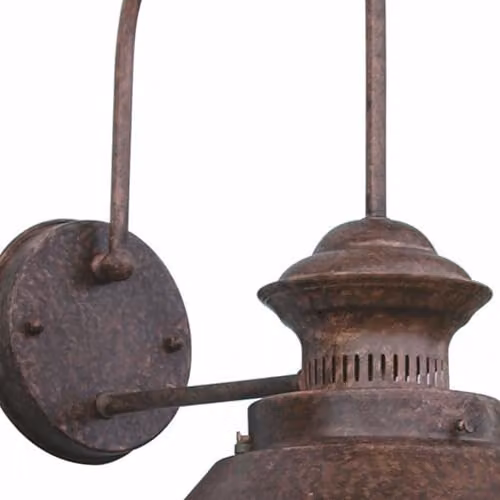 Netlighting Nautica Rustic Brown Metal and Glass Dome Outdoor Wall Light for Garden – 2