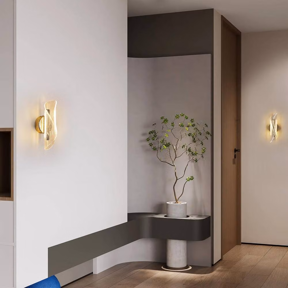 Goeco Modern LED Indoor Wall Light, 12 W Dimmable Up and Down Accent Light in Gold/Brass – 4