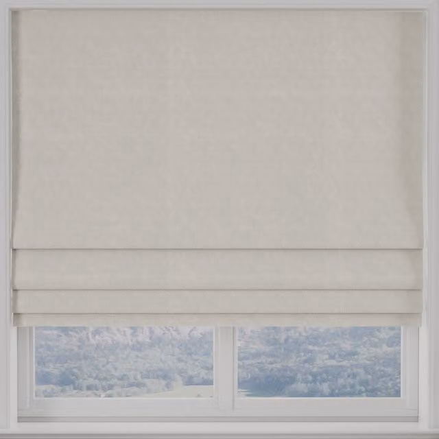 Terrys Turin Velvet Made to Measure Roman Blind in Beige