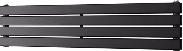 UK Radiators Typhoon Axis Black Horizontal Designer Double Panel Steel Radiator, W: 120 cm, H: 27.2 cm