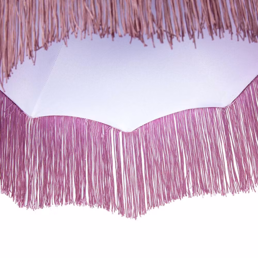 Happy Homewares Double Tier Victorian Velvet Lamp Shade with Tassels in Lilac and Purple – 4