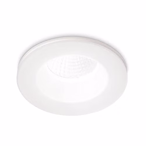 Netlighting Room65 Round Recessed Downlight, White, IP65, 8W, 3000K Warm White