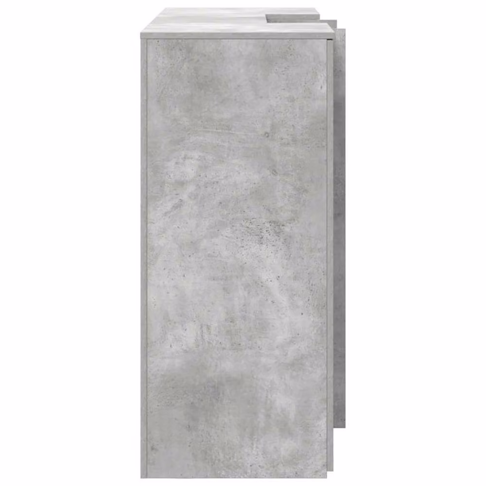 Berkfield Home Reception Desk in Concrete Grey, W/D/H: 155 x 50 x 103.5 cm – 3