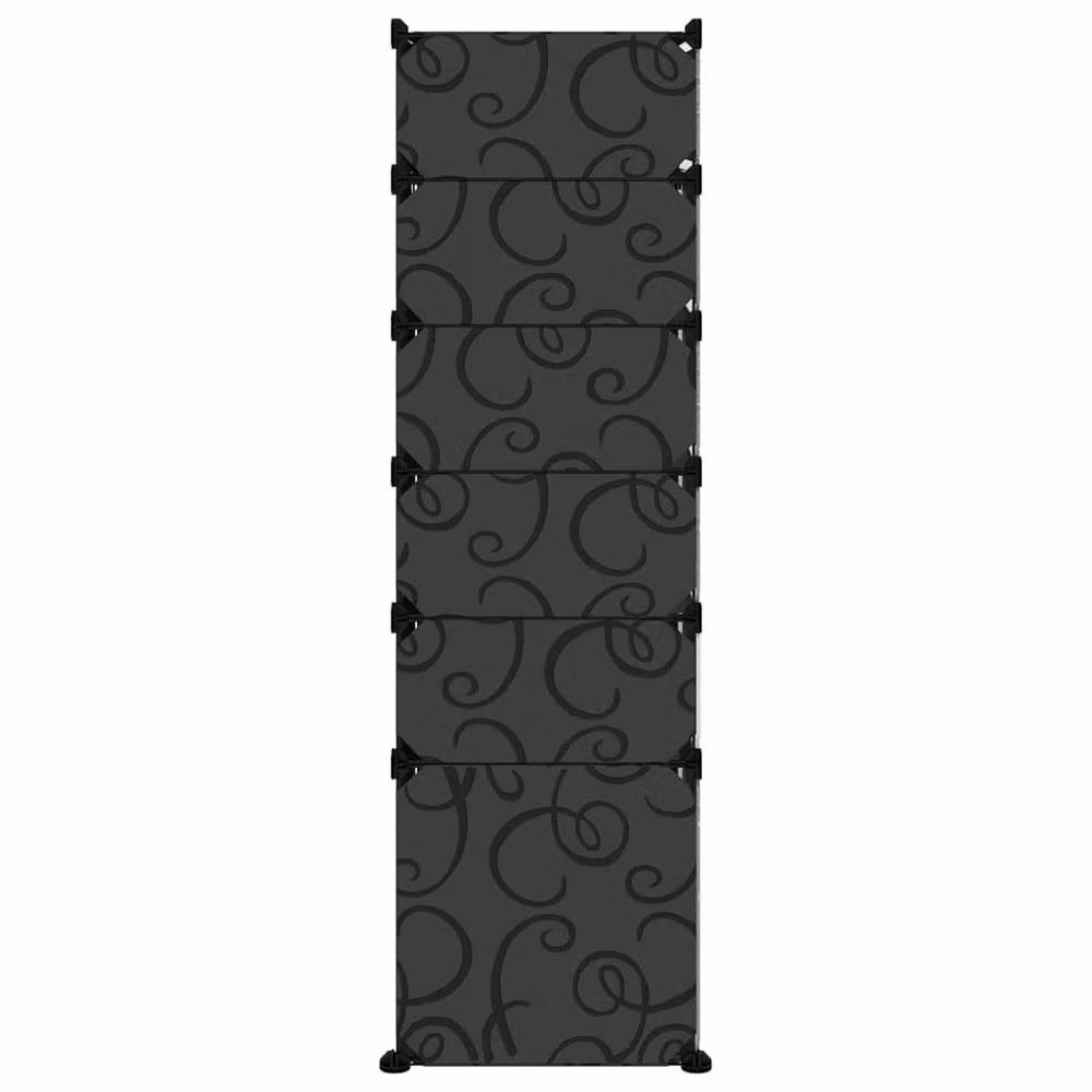Berkfield Home Modern Shoe Rack in Black and Grey, W/D/H: 94 x 37 x 125 cm – 3
