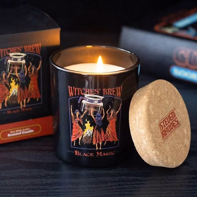 Uniqueful Witches' Brew Oat Milk Latte Candle by Steven Rhodes, Black, 1 Pack – 1