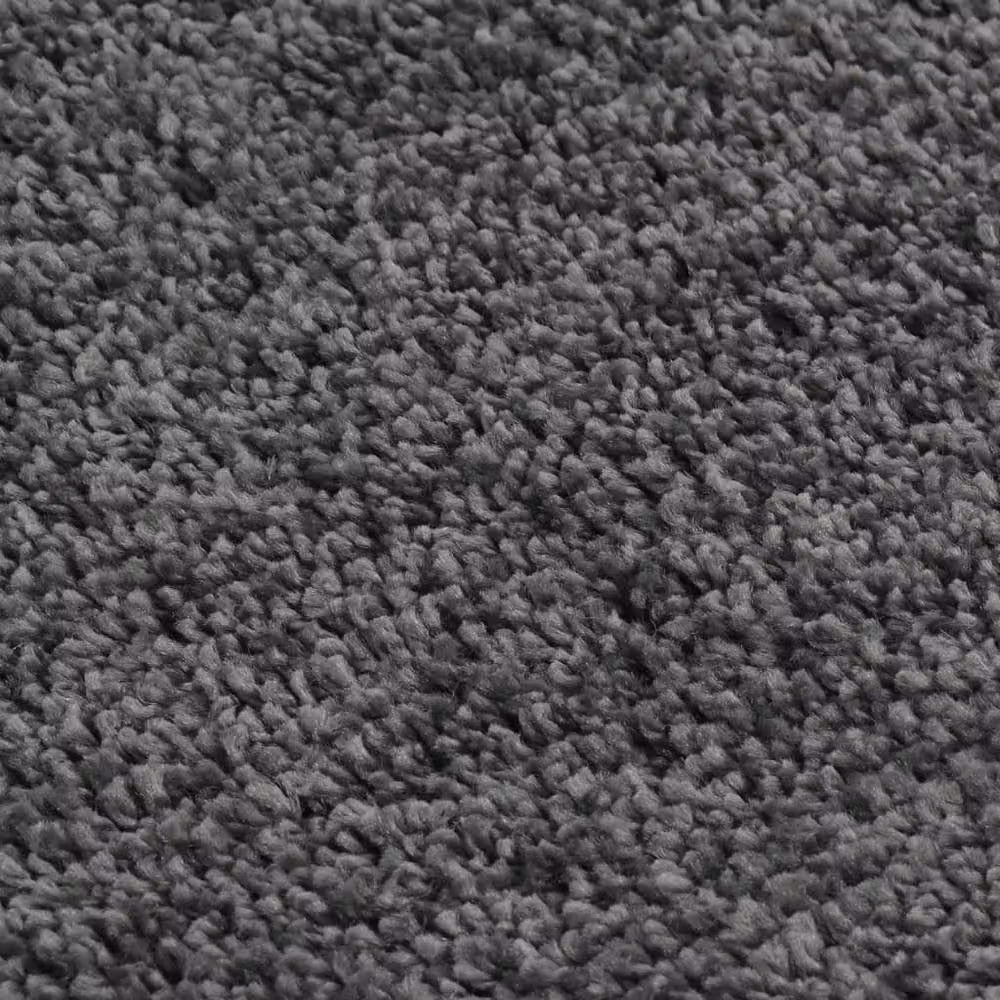 Berkfield Home Shaggy Round Rug in Grey, Diameter: 120 cm