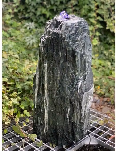 Buttercup Farm Green Angel Mononith Water Feature with Pump and Light