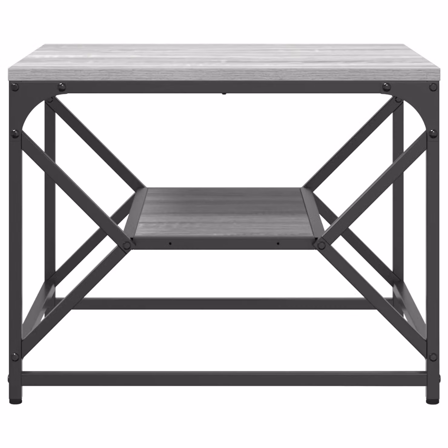 Berkfield Home Coffee Table with Shelf in Grey Sonoma, W: 51 cm, D: 50 cm, H: 40 cm – 3