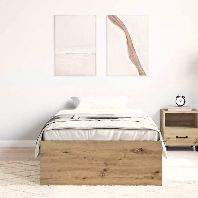Berkfield Home Artisan Oak Single Bed Frame with Drawers, Brown, W/D/H: 90 x 190 cm – 1