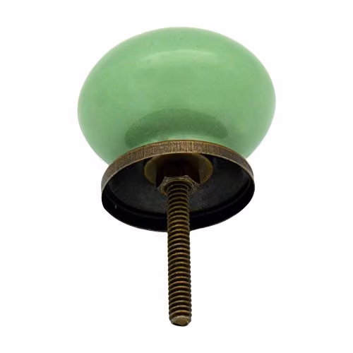 Nicola Spring Polished Green Ceramic Cabinet Knob – 2