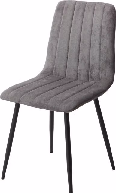 Core Products Ltd Pair of Grey Microfibre Straight Stitch Fabric Dining Chairs