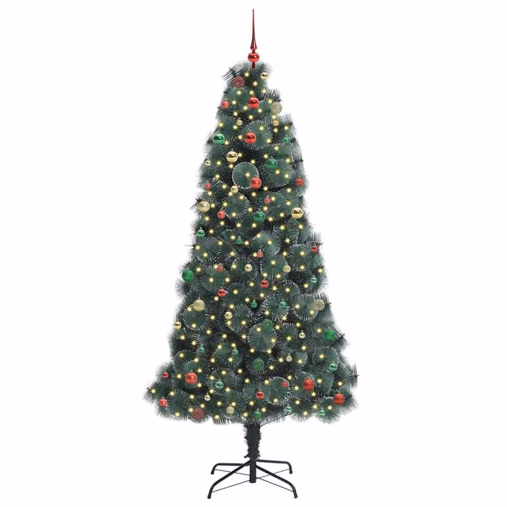 Berkfield Home Artificial Pre-lit Christmas Tree with Ball Set, Green, Height: 240 cm – 3