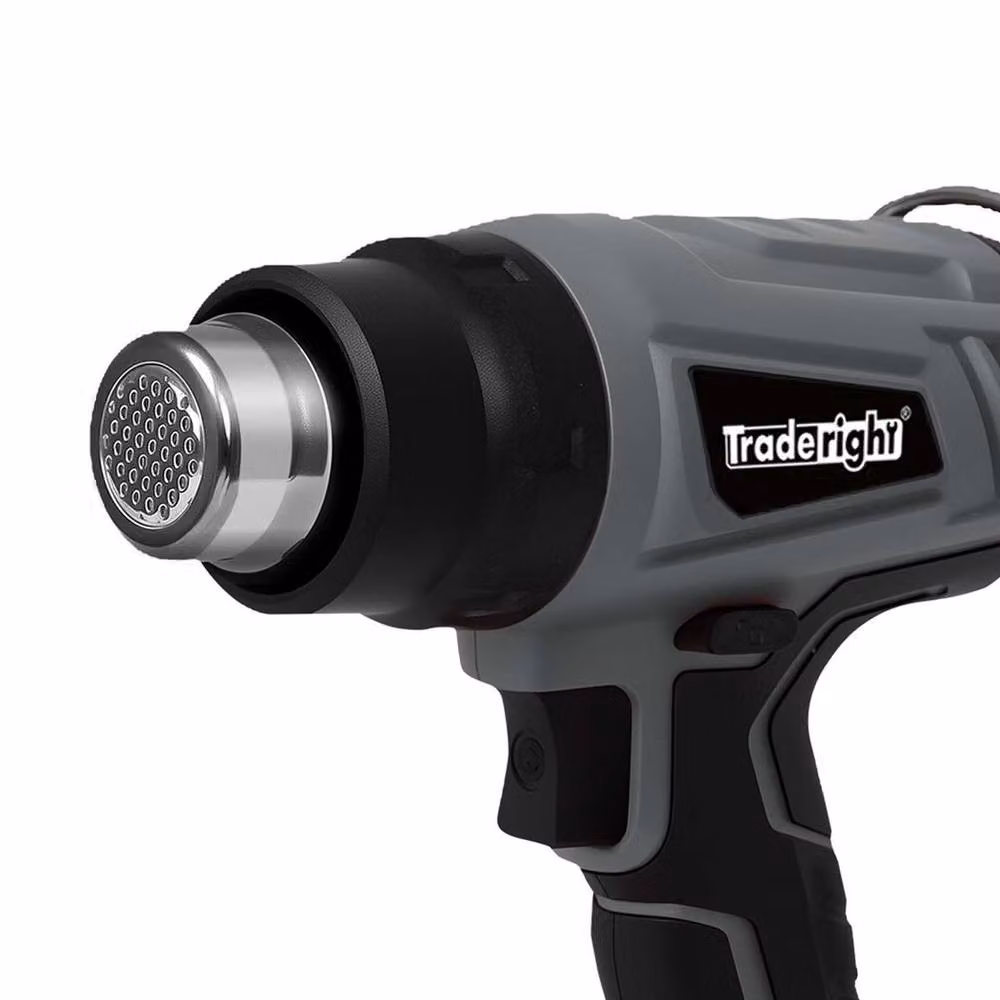 Traderight 21V Cordless Handheld Hot Air Heat Gun with 5 Nozzles in Grey – 6