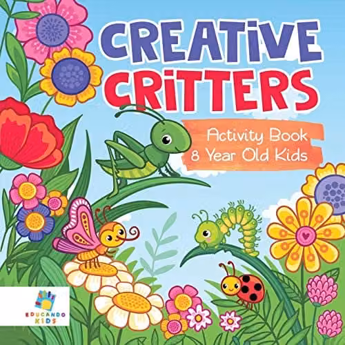 Educando Kids Creative Critters Activity Book for 8 Year Old Children, Multicolour